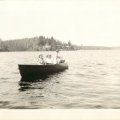 Catherine McDermott in the middle and Belva Nelson running motor