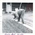 Millie Nelson weeding her garden