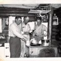 Junior Neil, Harvi Parvi and Lew Wheeler in Harvis cabin