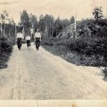 L to R Eric, Torkel and John Nelson - 1915 - just south of Pardas. Millie took picture.