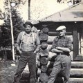 Right  Ralph (Sandy) Campbell  proprietor of Campbells Tradin Post on Lac La Croix and Bill Wright killed by an Indian -Hermine or Charlie Sore Eyes 1937