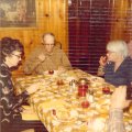 Thanksgiving Dinner at Bowsers - Dorothy Mohr, Oliver Knox, Mary Knox Johnson - 11-24-77