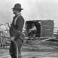 First Load of Logs Going Across Namakan Lake Towed by "Head Works" circa 1900