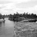 Log Boom on Namakan Lake Bound for International Falls