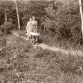 Verna Block on trail by Spring cabin