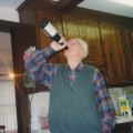 Les finishing his wine