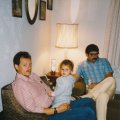 Steve, Caroline and David at retirement party 1984