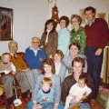 John and Johnny, Jerry, Les, Nancy, Vi, El, Steve,  Scott and Diane, Laura and Ricky, Jerry and Emily, Christmas 1981