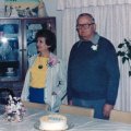 Arnie and Vi at Vis retirement party at Hanks house
