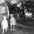 Grandpa Woller with Leroy, Bob and Georgie