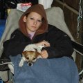 Amanda and Rosie Tired at Horse Show