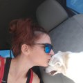 Amanda giving Rosie a Kiss on Last Day